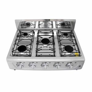 Parrilla de Gas Supra 5 Quemadores de Sobreponer Gris