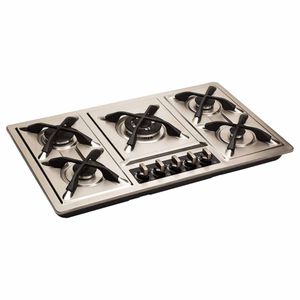 Parrilla de Gas Axcent Antonietta Novo de Empotrar 5 Quemadores Gris Claro