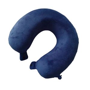 ALMOHADA ANATÓMICA AZÚL, CON MEMORIA