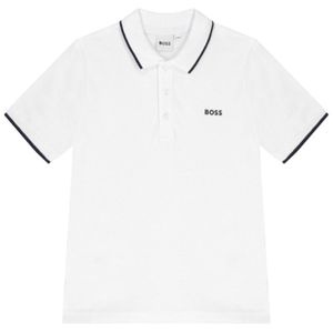 Playera Tipo Polo Boss Blanco para Niño