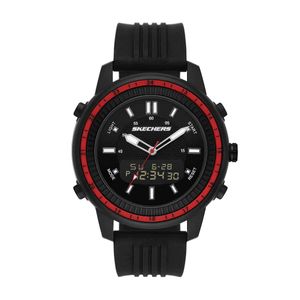Reloj Caballero Moda Plástico Color Negro Marca Skechers
