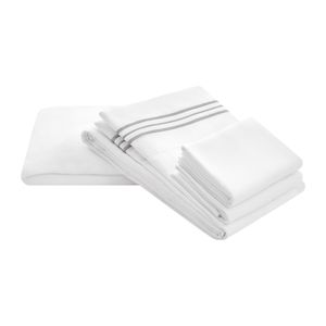 Juego De Sábanas Sealy Bamboo Matrimonial Blanco