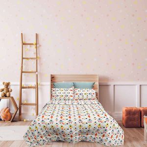 EDREDON CON SPACE CHIP MAT/QUEEN