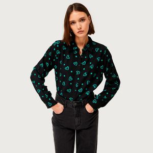 BLUSA CAMISERA CASUAL MANGA LARGA