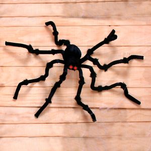 Figura Animada Araña Negra Felpa 50"