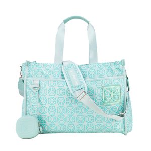 Pañalera Tote Cloe Color Verde Menta con Correa