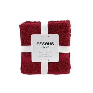 Toalla Essens Facial Set 4 Piezas 30cm x 30cm 700 Gsm Rojo Vino