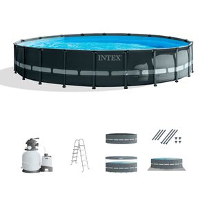 Piscina Redonda Estructura Ultra Xtr Intex con Bomba, Escalera, Cubierta, Paño 6.1m x 1.22m