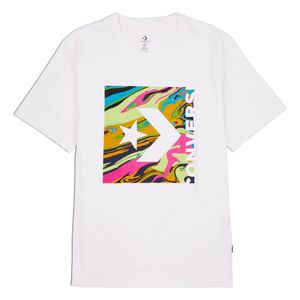 Playera Cuello Redondo Manga Corta Converse Blanca con Marmoleado para Hombre