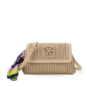Bolsa Crossbody Cloe Con Mascada Chica Beige