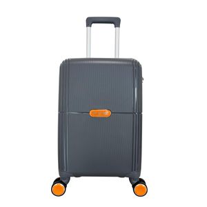 Maleta Rígida de 18" con 4 Ruedas Dobles de Polipropileno Gris