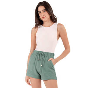 Body Básico Forever 21 Nylon con Cuello Redondo