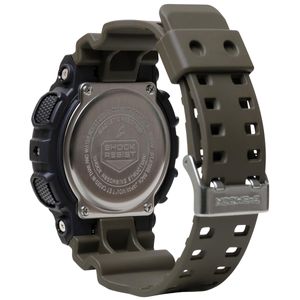 Reloj Casio De Plástico Color Negro Con Verde Para Caballero