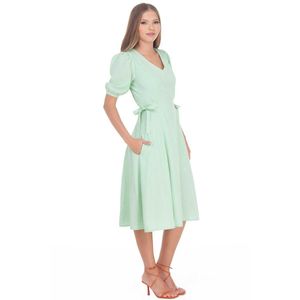 Vestido Casual Sarah Bustani Midi Manga 3/4