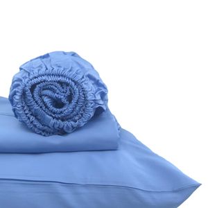 Juego de Sábanas Essens Casa Classic King Size Azul Bajo