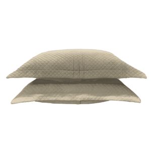 Juego Fundas Almohada Essens Casa Classic Decorativas Acolchadas King Size Amarillo Paja