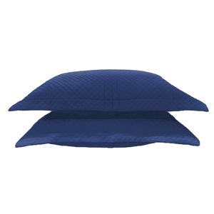 Juego Fundas Almohada Essens Casa Classic Decorativas Acolchadas Estándar Azul Marino