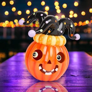 Calabaza Decorativa Halloween Con Sombrero De Bufón