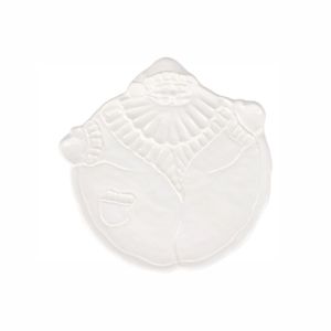 Plato Para Ensalada con Figura de Santa Blanco Pietra Natale