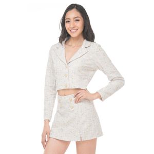 Saco Sarah Bustani Jaspeado Corto