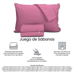 Sábanas Trinity Palo De Rosa King Size