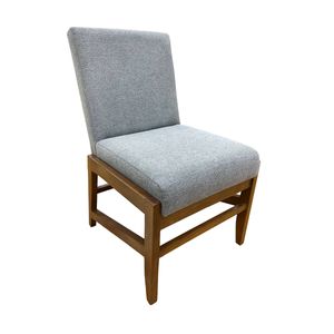 Silla De Comedor Vali Modelo Recco Tela Milan Gris