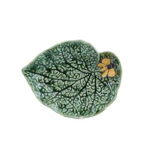 Plato Lateral Begonia Leaf With Butterfly 20Cm Countryside Leaves