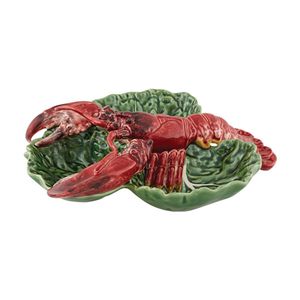 Plato de Aperitivos Grande Bordallo Pinheiro Cabbage con Langosta