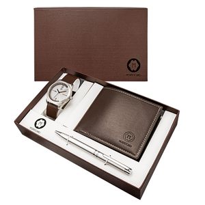 Paquete Reloj, Cartera Y Pluma Montescano Setm002P Para Caballero