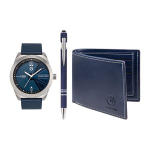 Paquete Reloj, Cartera Y Pluma Montescano Setm002A Para Caballero