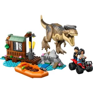 Lego Jurassic World Huida Por El Río Y T Rex A La Caza 199 Piezas