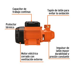 Bomba Periférica 1/2Hp Altura M·X 45M Uso Agrícola Expert