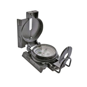Brújula Profesional Lensática, Plegable, Gris Con Verde