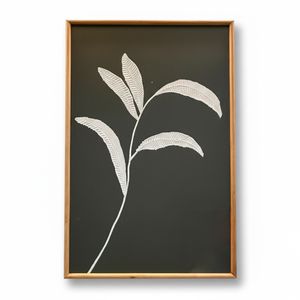 Cuadro Hoja III - Base Pintura Acrílica, Técnica Mixta Medida 60X90cm