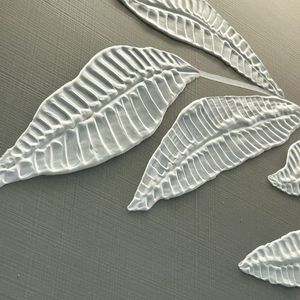 Cuadro Hoja I - Base Pintura Acrílica Técnica Mixta Medida 60X90cm