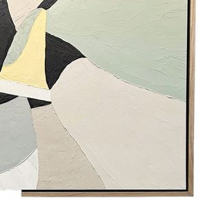 Cuadro Fracción II - Alto Relieve, Marco Madera Sólida Medida 120X120cm