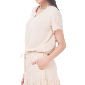 Blusa Sarah Bustani Manga Corta