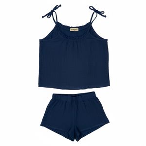 Pijama Short Conjunto Marino