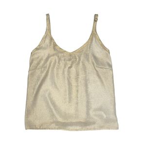 Blusa De Tirantes Metálicas Oro