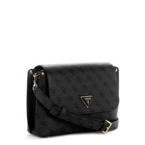 Bolsa Crossbody Guess Meridian Estampado Negro
