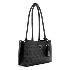 Bolsa Satchel Guess Meridian Estampada Negro
