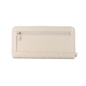 Cartera Guess Isemay Zip Around Grande Blanco