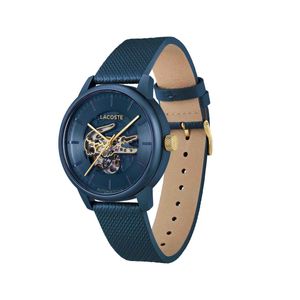 Reloj De Pulso Piel Modelo 2011385 Azul Lacoste Para Caballero