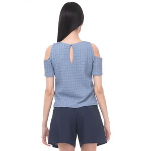 Blusa Sarah Bustani Recta Manga Corta con Cortes