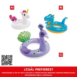 Flotador Montable Big Animal Inflable 85 x 60 cm Intex 3 a 6 Años