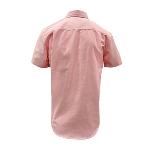 Camisa Manga Corta Rayas 55% Algodón - 45% Poliéster Rojo
